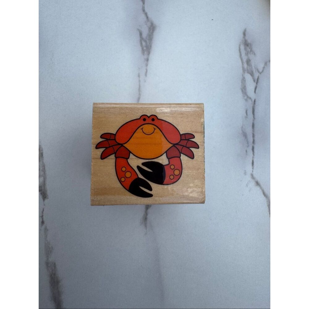Cartoon Crab Rubber Stamp